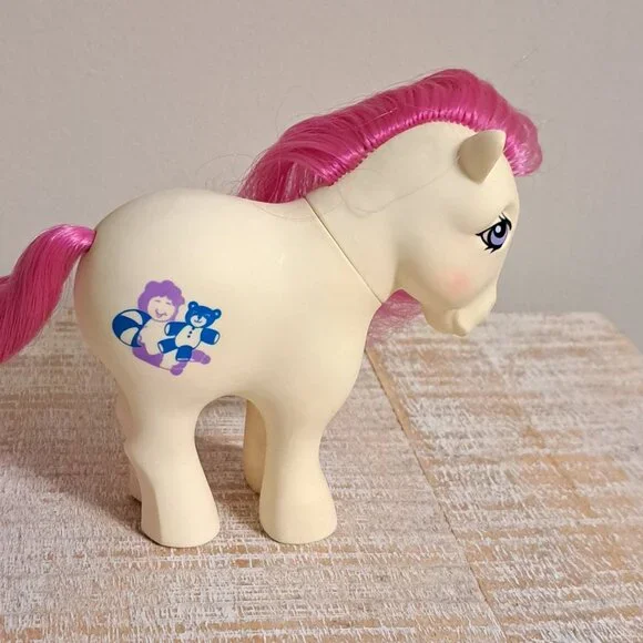 Vintage 1982 G1 My Little Pony LI'L TOT Doll Teddy Hasbro MLP Pink - Picture 9 of 12